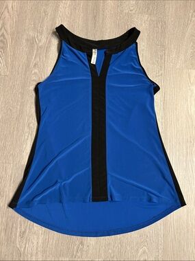 PerSeption Concept Blue & Black Sleeveless V-Panel Tank